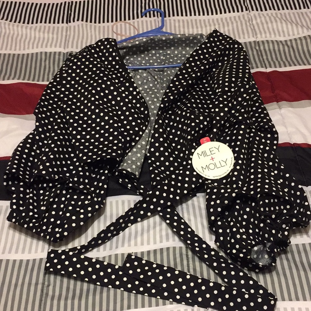 Miley and molly poka dot blouse